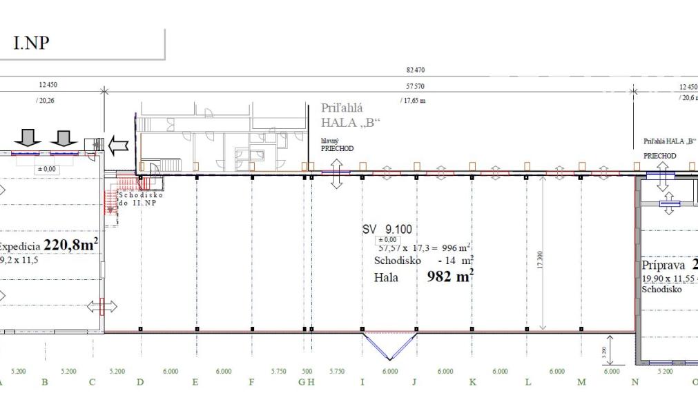 Prenajmeme vykurovanú skladovú halu v Žiline-výmera 1200 m2