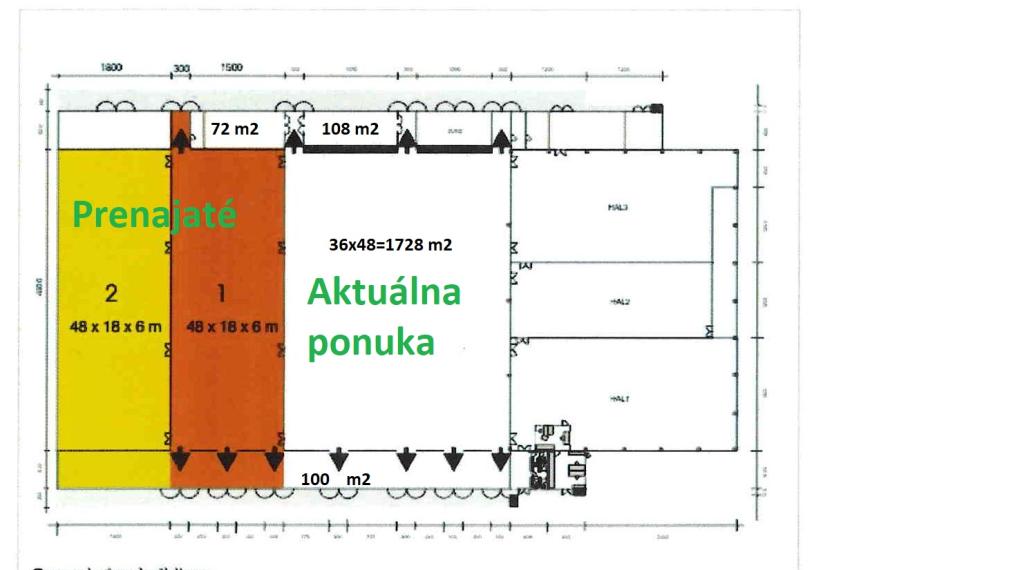 Prenajmeme skladovú halu o výmere 2008 m2 v obci Oščadnica.
