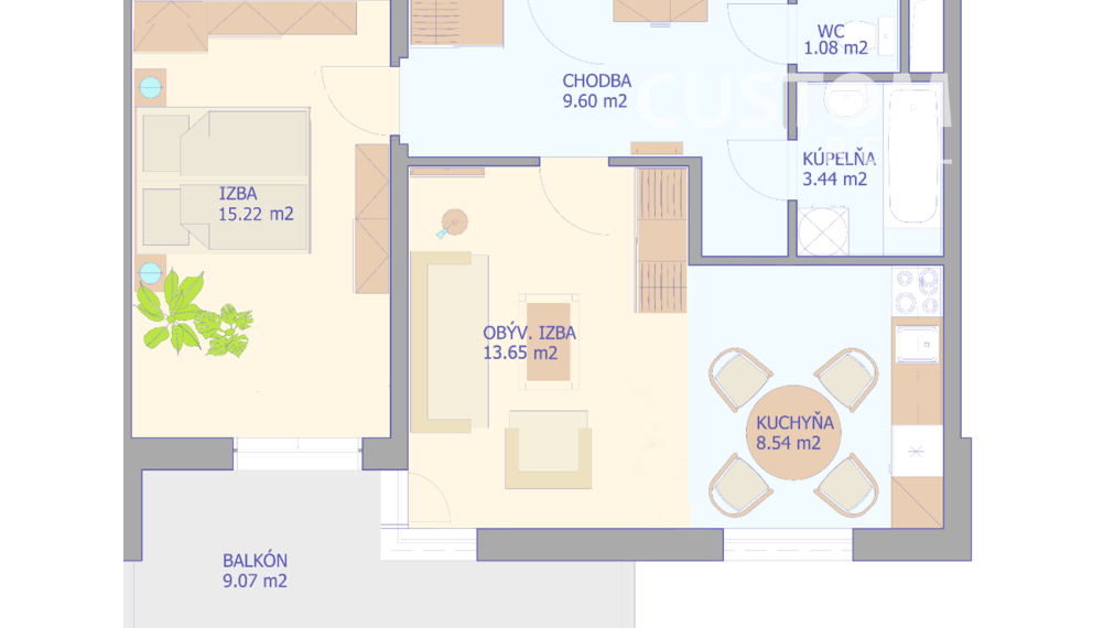 Pekný 2 izbový byt Vlčince rezidencia Arboreum na prenájom