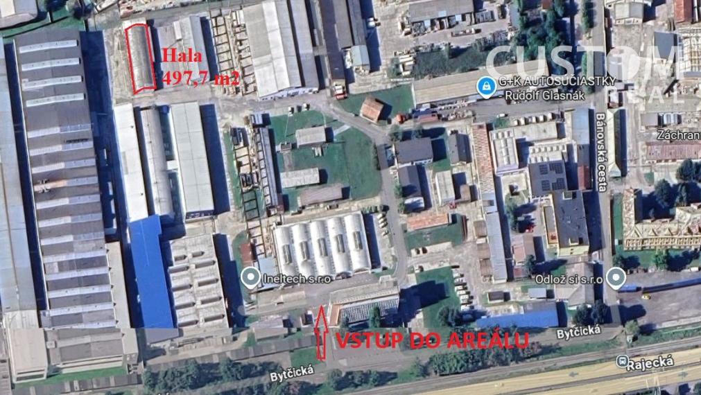 Prenajmeme halu  v Žiline o výmere 497 m2