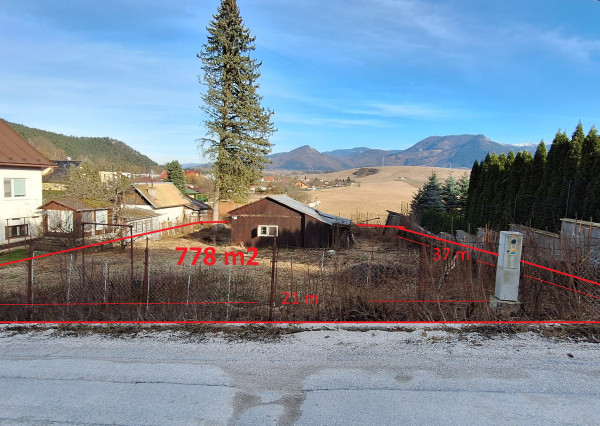 Predáme pozemok v Rajeckých Tepliciach o výmere 778 m2