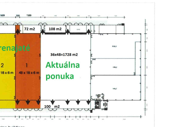 Prenajmeme skladovú halu o výmere 2008 m2 v obci Oščadnica.