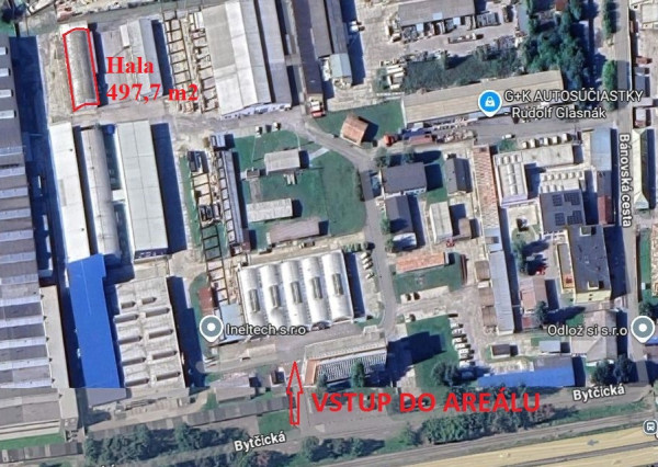 Prenajmeme halu  v Žiline o výmere 497 m2