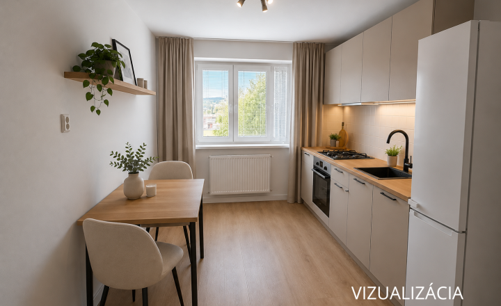 Svetlý 2 izbový byt v tehlovom bytovom dome, širšie centrum mesta - fotografia 1